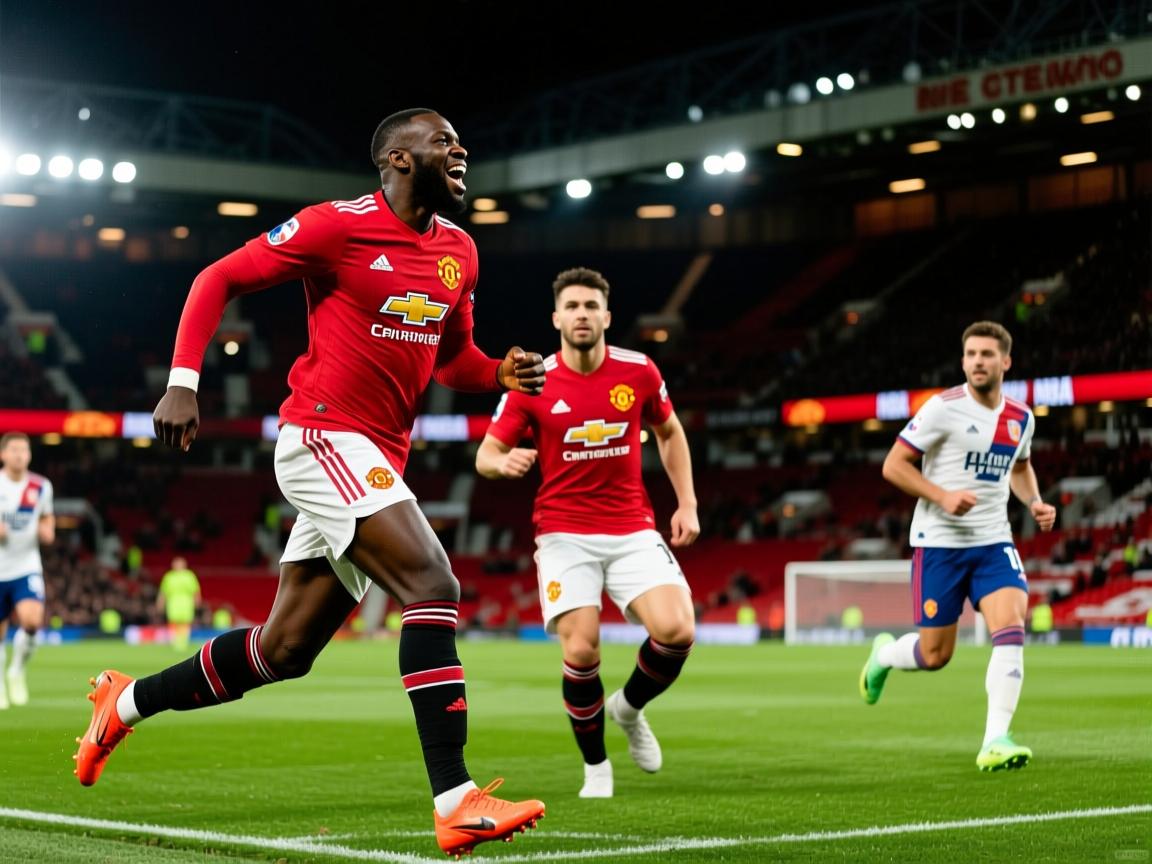 曼联主场击败里昂，卢卡库梅开二度独中两元取胜  第4张